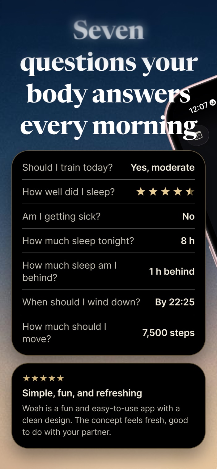 Seven questions your body answers every morning — the Today, answered matrix