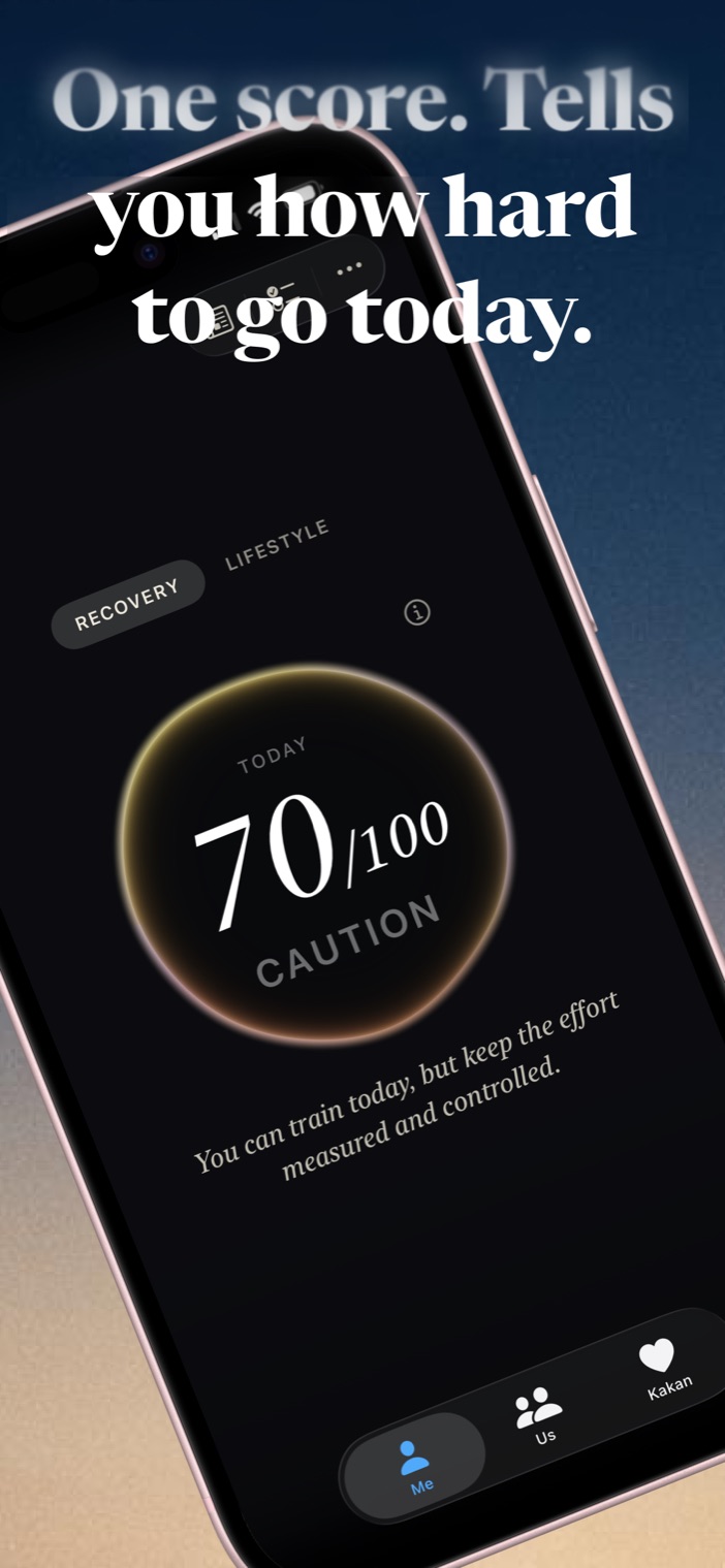 One score that tells you how hard to go today — the daily recovery orb